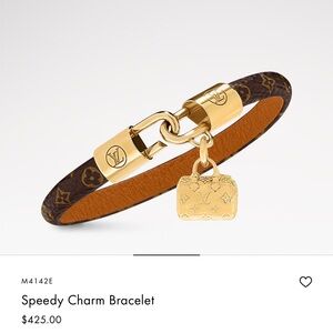 Louis Vuitton Gold and Brown Speedy Charm Bracelet